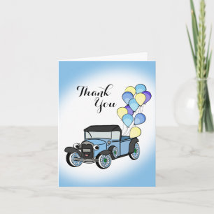 Carte De Remerciements Antique Truck with Balloons Thank You