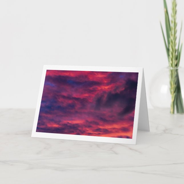 Carte De Remerciements août rouge (Devant)