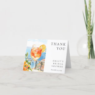 Carte De Remerciements Aperol Spritz Amalfi Italie Enterrement de Vie de 
