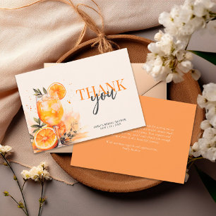 Carte De Remerciements Aperol Spritz Aquarelle Baby Shower de Mariée