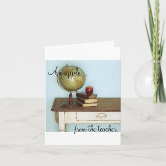Carte De Remerciements Apple du professeur