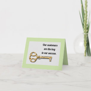Carte De Remerciements Appréciation de la clientèle Vous êtes la clé