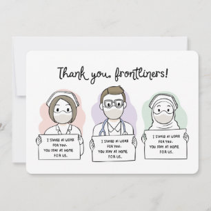 Carte De Remerciements Appréciez nos Médicales Frontliners