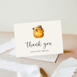 Carte De Remerciements Aquarelle Abeille Elle a Trouvé Son Miel Enterreme
