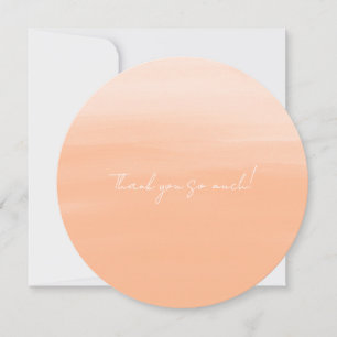 Carte De Remerciements Aquarelle Abstraite Orange Clair