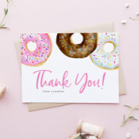 Aquarelle Baby shower de beignets rose et chocolat