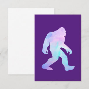 Carte De Remerciements Aquarelle Bigfoot