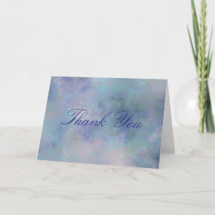 Carte De Remerciements Aquarelle bleu violet bleu foncé Arrière - plan Me