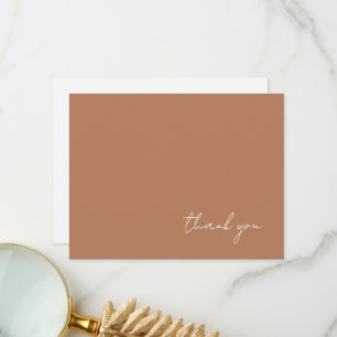 Carte De Remerciements Aquarelle Boho Abstraite   Caramel Mocha