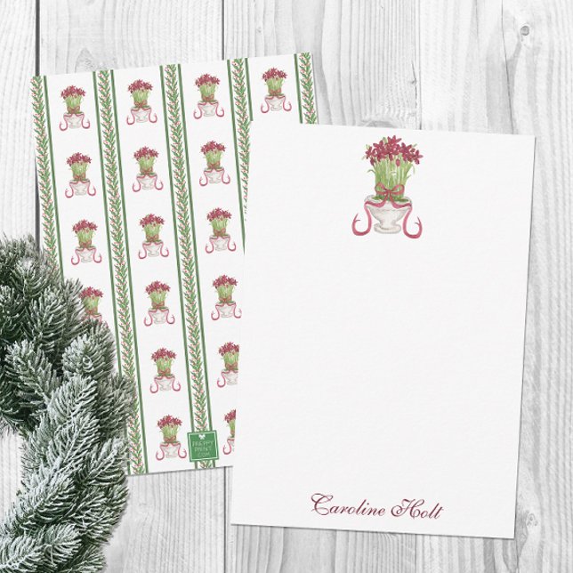 Carte De Remerciements Aquarelle Bourgogne Amaryllis Personnalisé (Créateur téléchargé)