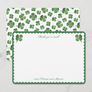 Carte De Remerciements Aquarelle Chanceux en amour Fête de mariage de la 