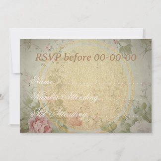 Carte De Remerciements Aquarelle classique Elégante Roses Roses Roses Ros