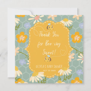 Carte De Remerciements Aquarelle de sexe neutre Mommy to Bee baby shower