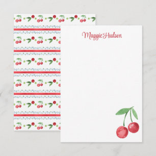 Carte De Remerciements Aquarelle des cerises du grand millénaire