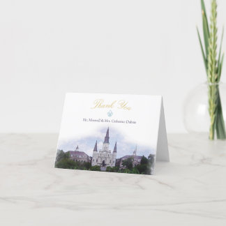Carte De Remerciements Aquarelle Destination : Nouvelle-Orléans