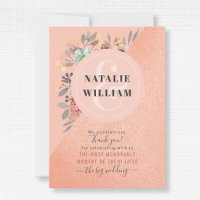 Aquarelle en cuivre rose pâle bleu Mariage en verr