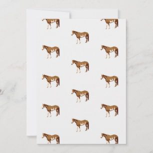 Carte De Remerciements Aquarelle équestre Paint Horse américain