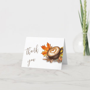 Carte De Remerciements Aquarelle Espresso Love Brûle Fête des mariées