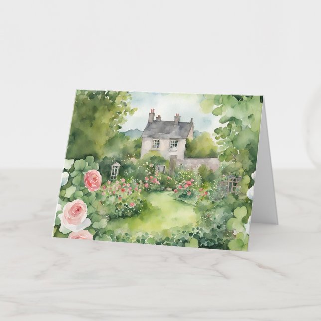 Carte De Remerciements Aquarelle esthétique Jour de la Saint Patrick irla (Créateur téléchargé)