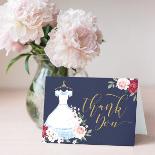 Carte De Remerciements Aquarelle florale Alice au pays des merveilles Rob