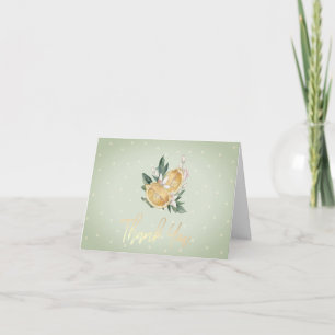 Carte De Remerciements Aquarelle Lemons Pois botaniques
