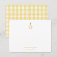 Aquarelle mignonne Canard Jaune En vichy bébé Merc