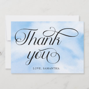 Carte De Remerciements Aquarelle moderne Blue Cloud Neuf Baby shower