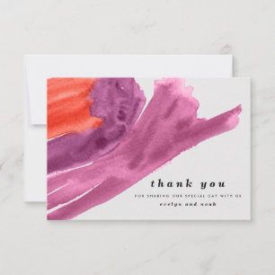Carte De Remerciements Aquarelle moderne violet