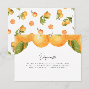 Carte De Remerciements Aquarelle Oranges Diaper tag