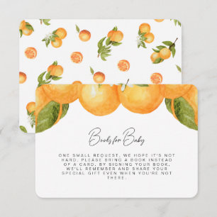 Carte De Remerciements Aquarelle Oranges Livres pour bébé
