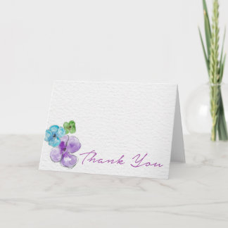 carte de remerciements aquarelle peinte à la main