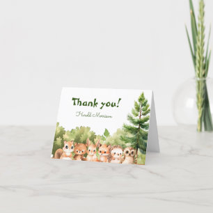 Carte De Remerciements Aquarelle personnalisée Baby Boy Douche