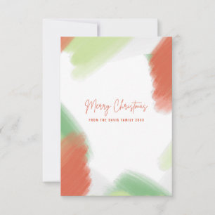 Carte De Remerciements Aquarelle personnalisée Joyeux Noël moderne