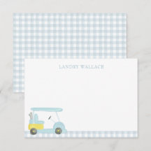 Aquarelle Preppy Blue En vichy Golf Panier