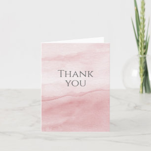 Carte De Remerciements Aquarelle rose pastel