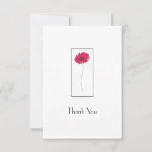Carte De Remerciements Aquarelle rouge, stylo et encre