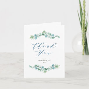 Carte De Remerciements Aquarelle Succulent Jardin élégant Mariage d'été