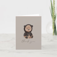 Aquarelle Teddy Bear Noir Brown Neutre