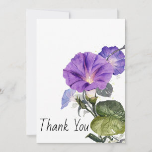 Carte De Remerciements Aquarelle violet pétunia