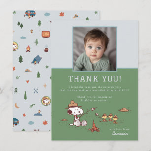 Carte De Remerciements Arachides - Snoopy Un Joyeux Anniversaire Camper