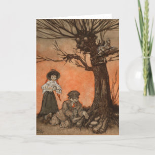 Carte De Remerciements Arbre anthropomorphique par Charles Folkard
