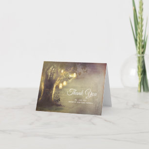 Carte De Remerciements Arbre de l'amour rustique de mariage de campagne M