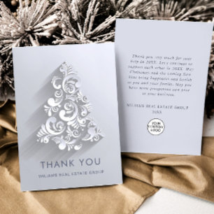 Carte De Remerciements Arbre de Noël 3D Ornement Fête d'entreprise