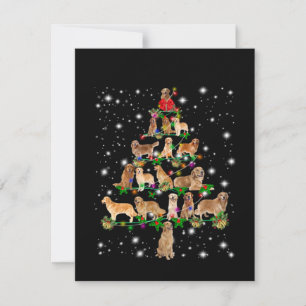 Carte De Remerciements Arbre de Noël Golden Retriever recouvert par Flash
