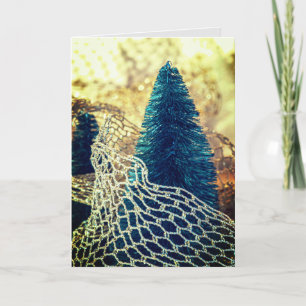 Carte De Remerciements Arbre de Noël or vert texte de la Bible Jésus nais