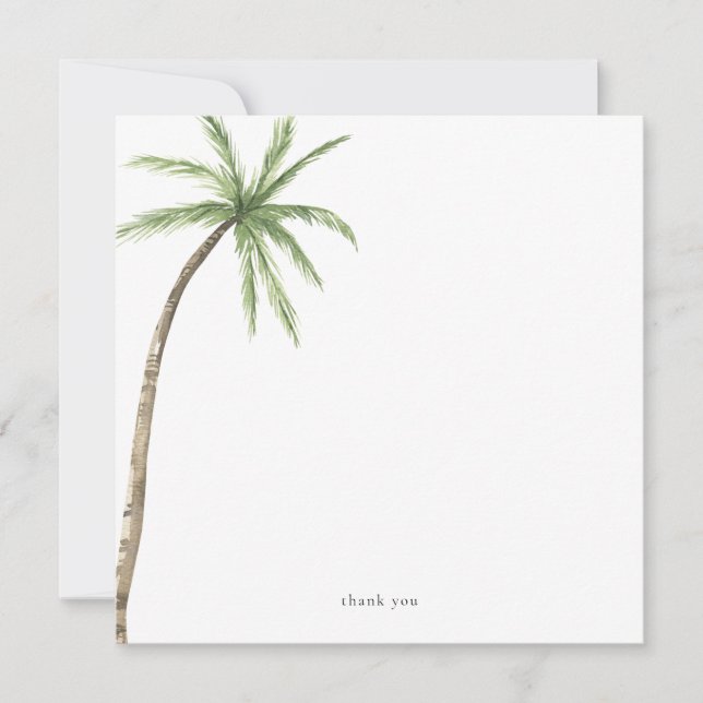 Carte De Remerciements Arbre de palme tropical personnalisé carré (Devant)