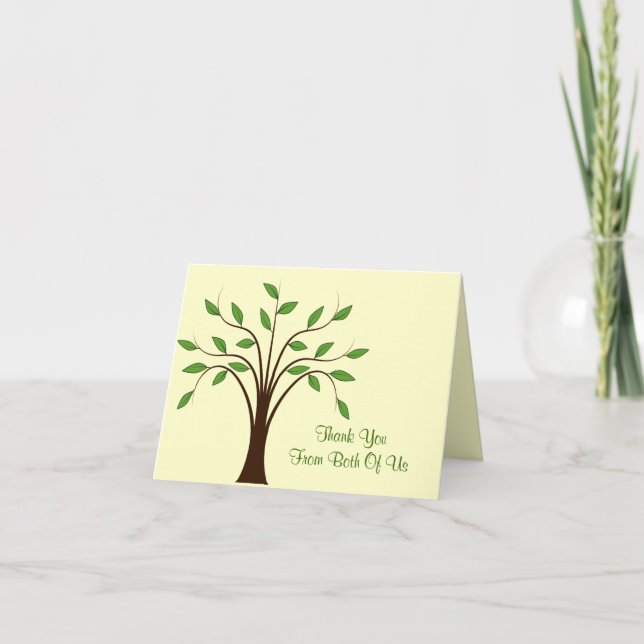 Carte De Remerciements Arbre de Vie Mariage Moderne Remerciements de Tous (Devant)