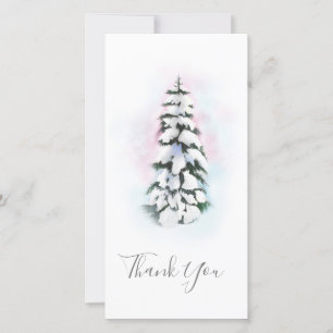 Carte De Remerciements Arbre d'hiver