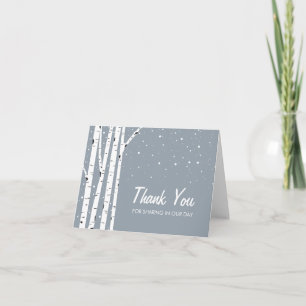 Carte De Remerciements Arbres de bouleau de jour de Milou