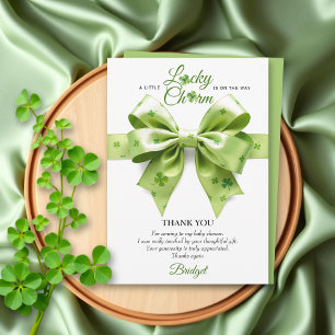 Carte De Remerciements Arc de charme Lucky St. Patrick's Day baby shower